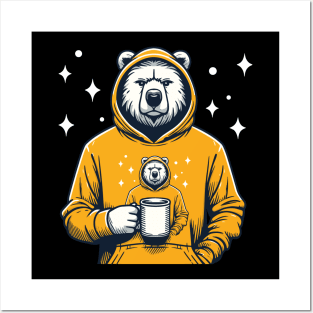 Cosmic Morning Bear - Wilderness Coffee Time Posters and Art